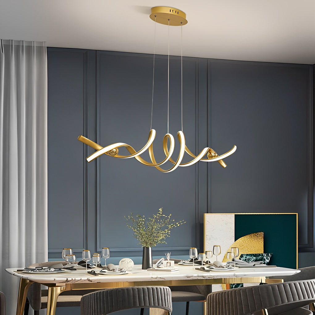 Wave Strip Twisted Creative Pendant Light Ha081811