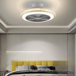 Nordic Minimalist Household Stepless Dimming Integrated Ceiling Fan Lamp