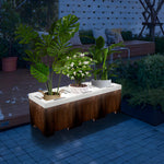 Square Waterproof Illuminated Planters Solar Light Li002652