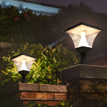 Square Retro Solar Fence Post Light Ha081283