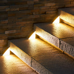 Triangle Automatic Charging Wire Free Waterproof Led Solar Modern Step Mounted Lights