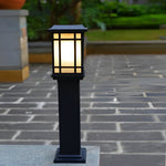 Black Solar Pathway Bollard Lights with Three-Step Dimming for Modern Outdoor Spaces