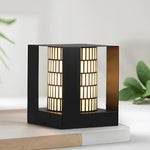 Lattice Cylinder LED Outdoor Lantern in Black, IP65 Waterproof