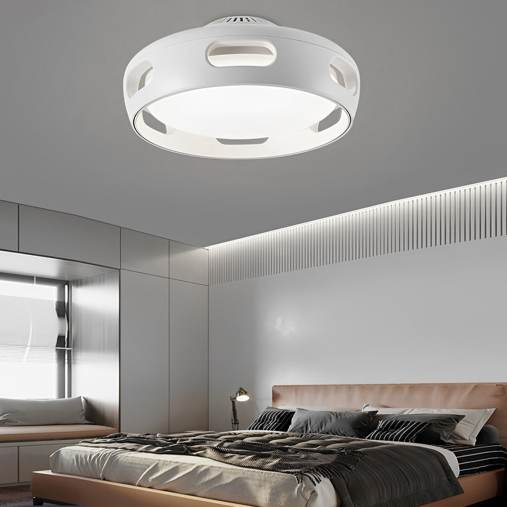 Round Smart Mute Bladeless Ceiling Fan Ha083514