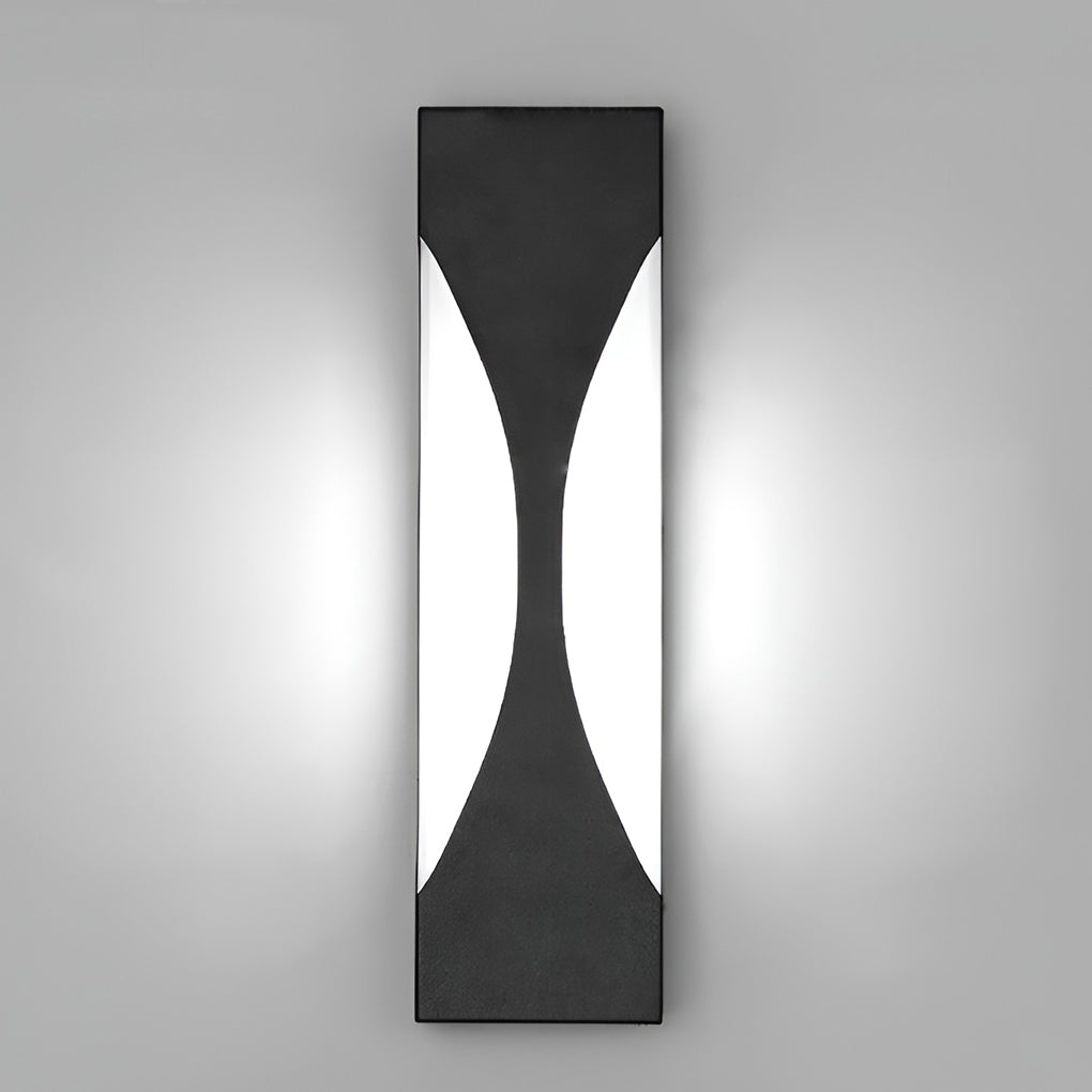 Modern Outdoor Wall Sconce in Black Stainless Steel with LED Illumination