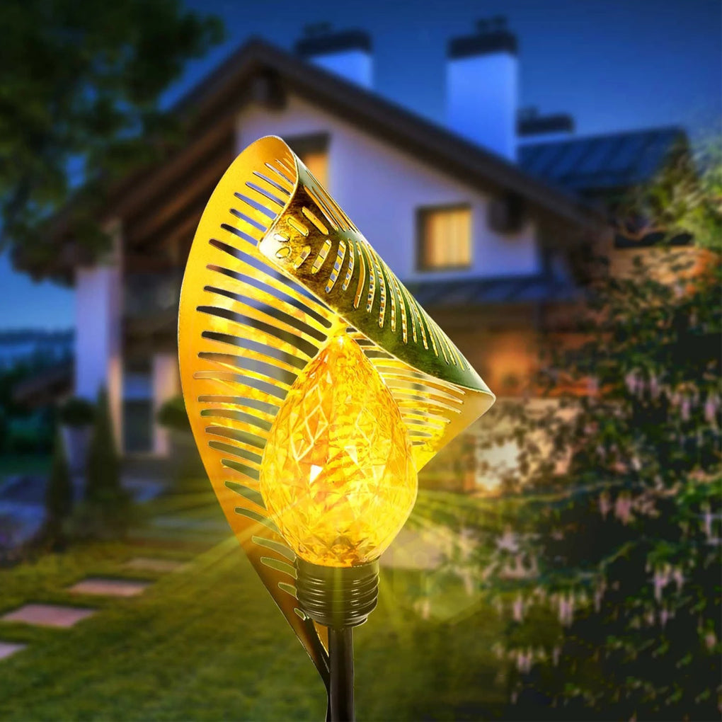 Curled Leaf Solar Lawn Lights Li002498