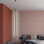 Black Long Vertical Linear Led Pendant Light
