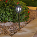 4 Pack Modern Black Solar Led Outdoor Path Light Set