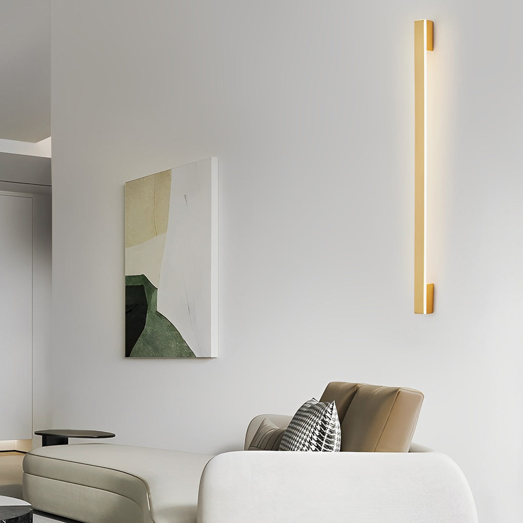Copper LED Linear Wall Sconce with Three-Step Dimming for Modern Interiors
