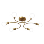 4 6 8 Light Curved Arms White Shade Modern Ceiling Light Fixture