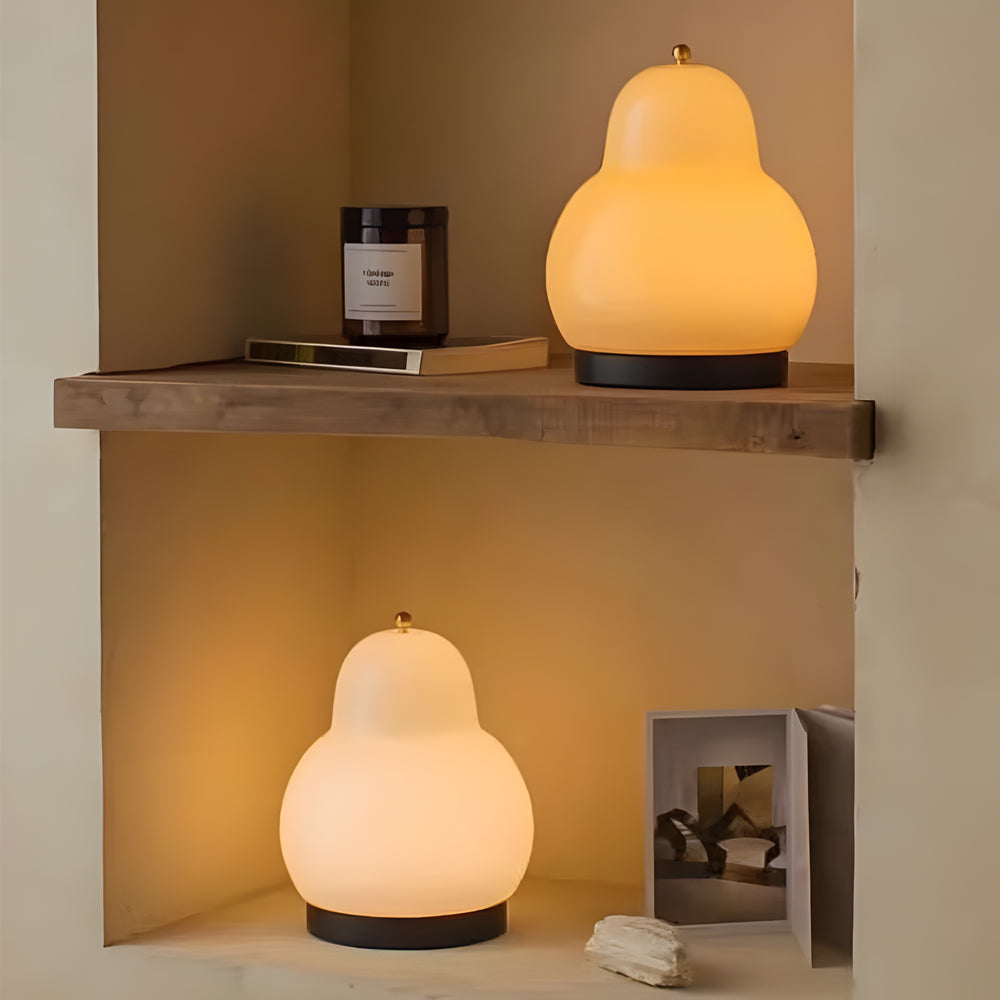 Glass Pear Led Table Ambient Lamp With Touch Switch