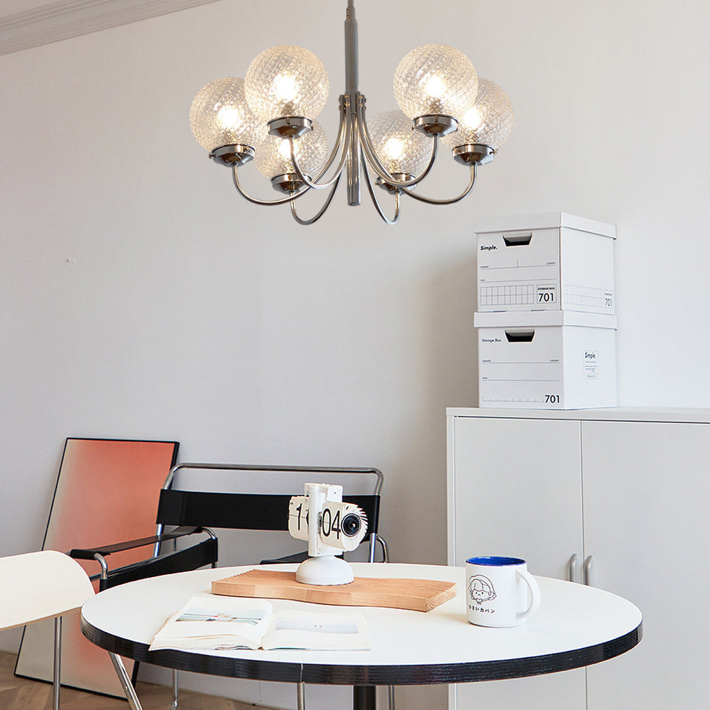 6 Lights Glass Balls Chandelier Li002519