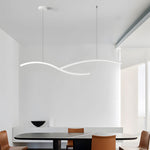 39 4 47 2 Wide Black White Wave Linear Led Pendant