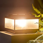 Square Modern Solar Fence Post Light Ha091706