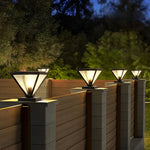 Geometric Shape Solar Fence Post Lights Li002413