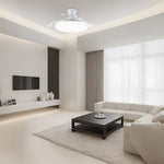 Sleek Flush Mount Ceiling Fan With Led Light