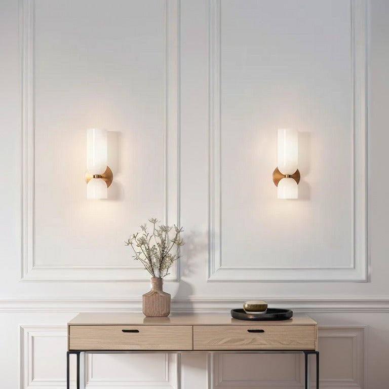 Double Head Glass Wall Light