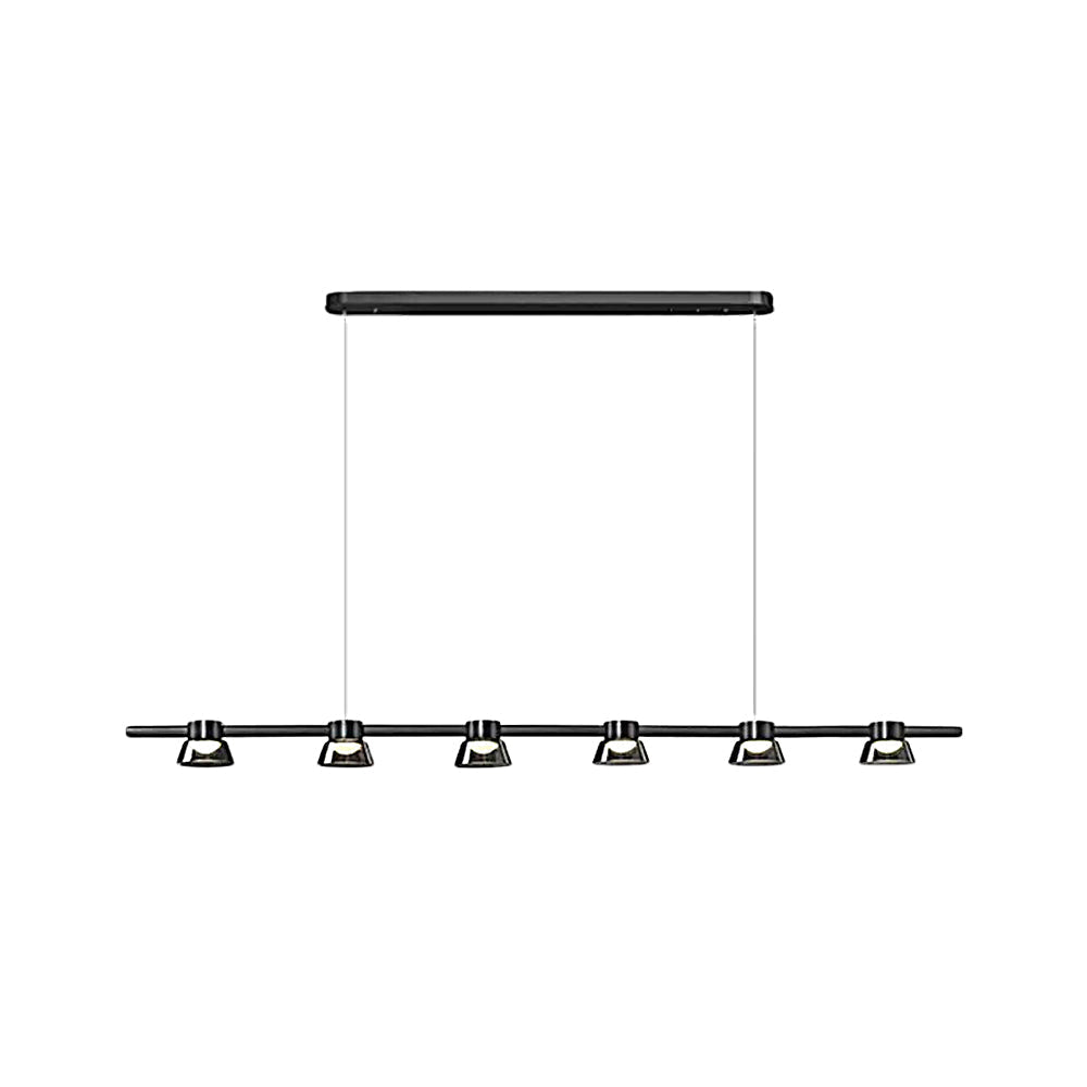 Ring Led Pendant With Smoke Gray Glass Shades