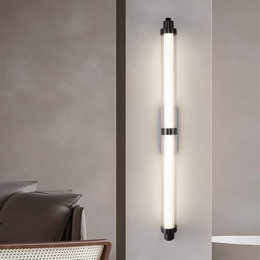 Modern Long Acrylic Tube Led Metallic Indoor Sconce Wall Lamp 27 55 35 43