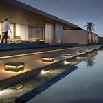 Mountain Scenery Modern Solar Fence Post Lights Li002266