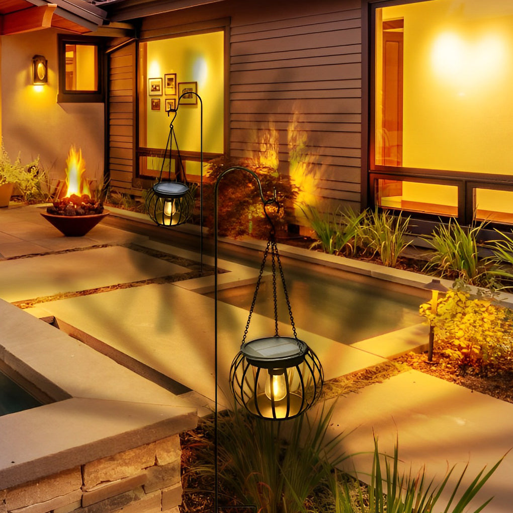 2Pcs Solar Outdoor Lantern Ha084664