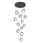 Led Ring Clusters Rotating Staircase Chandelier