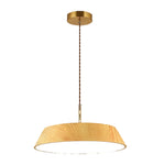 15 74 Inch Round Wood Japanese Style Led Pendant Light