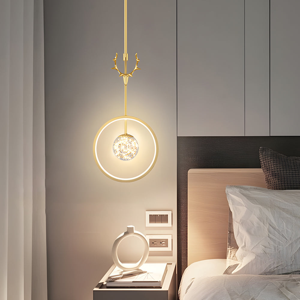 Antlers Decor Rings 3 Step Dimming Dimmable Led Modern Pendant Lights Li002771