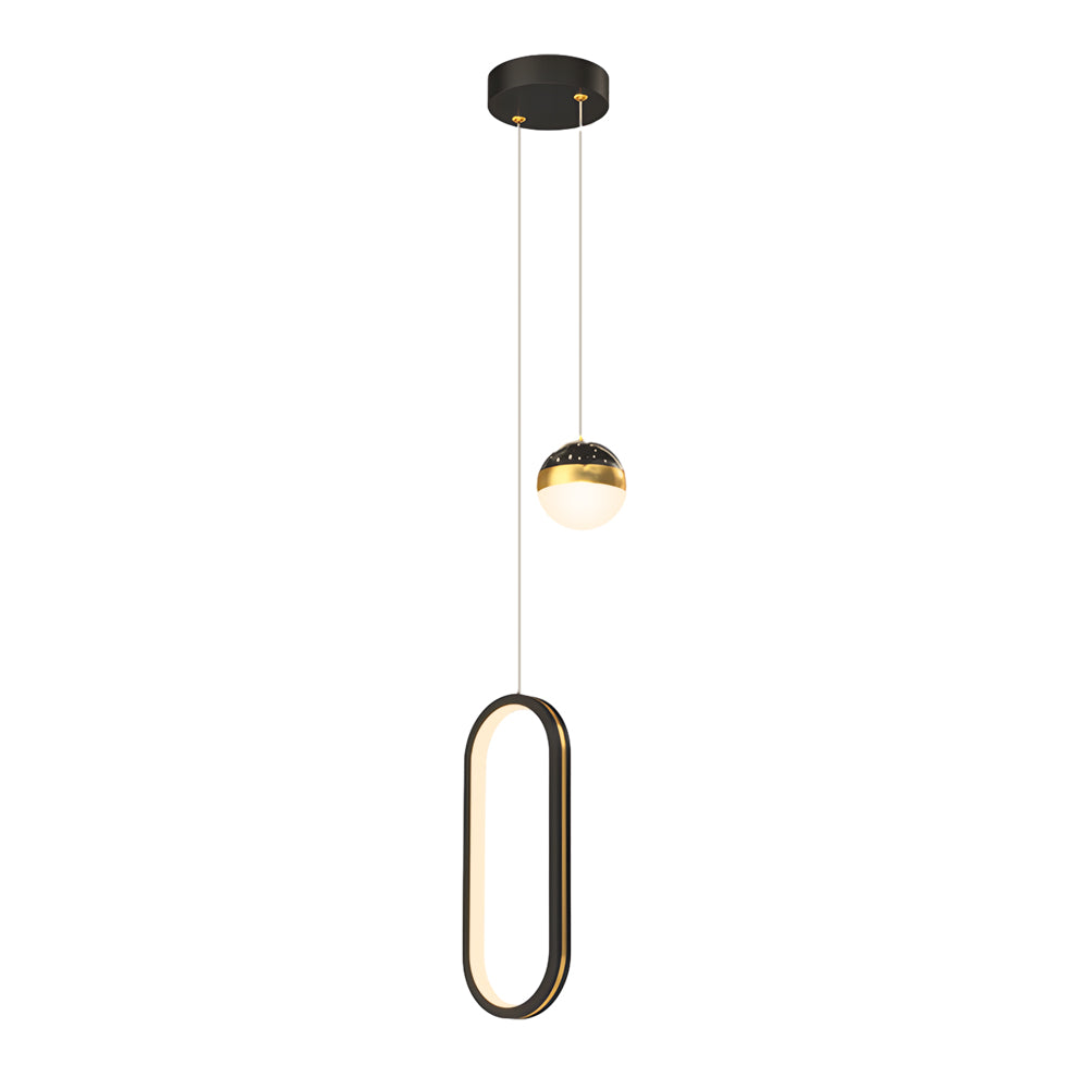 Round Oval Rings 3 Step Dimming Led Starry Projection Modern Pendant Lights
