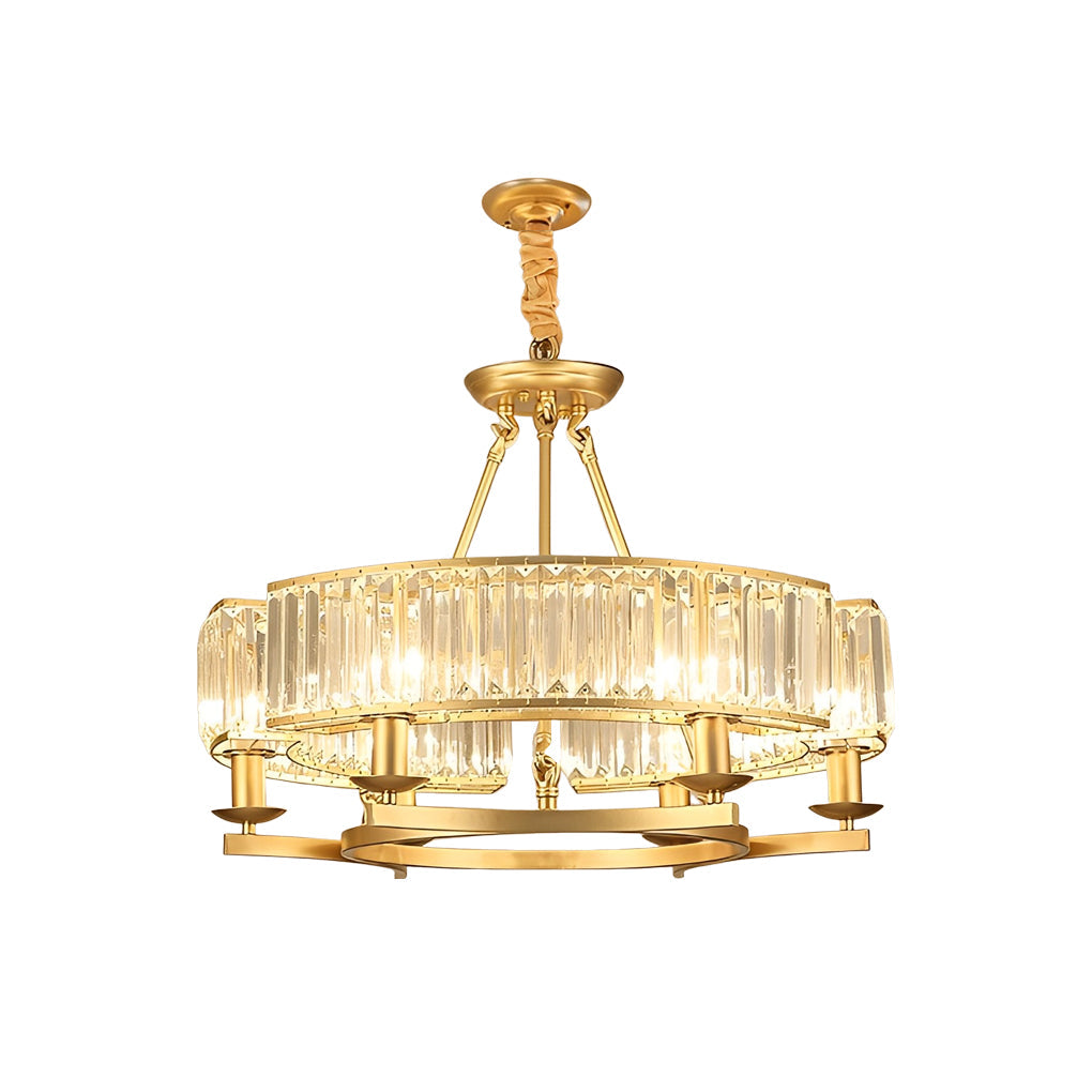 Round Metal Crystal Chandelier Ha098815