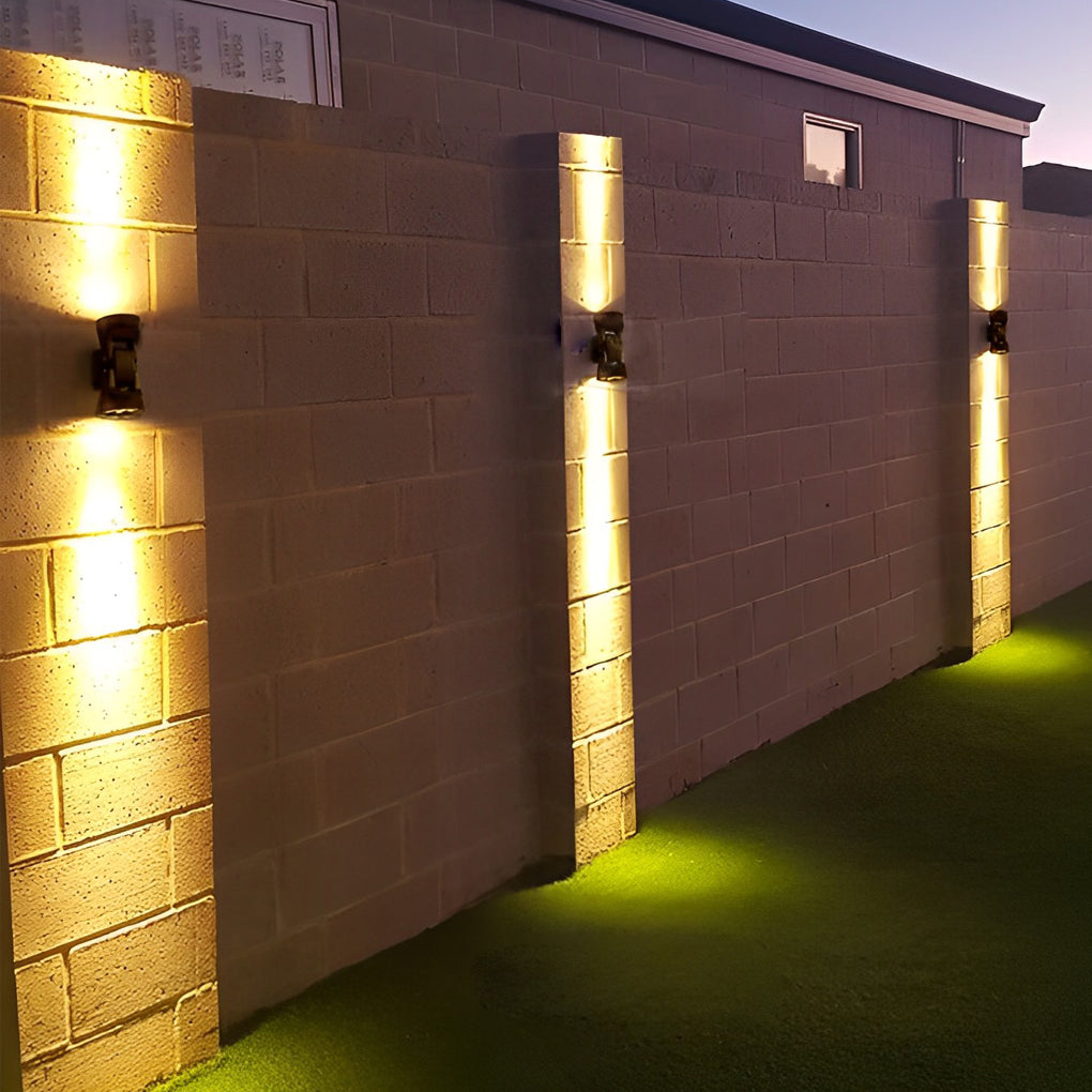 8 In 2 Light Rotating Heads Led Up Down Outdoor Wall Light