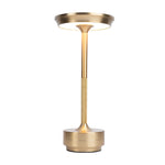 Plated Metal Slender Cordless Ufo Alien Table Lamp