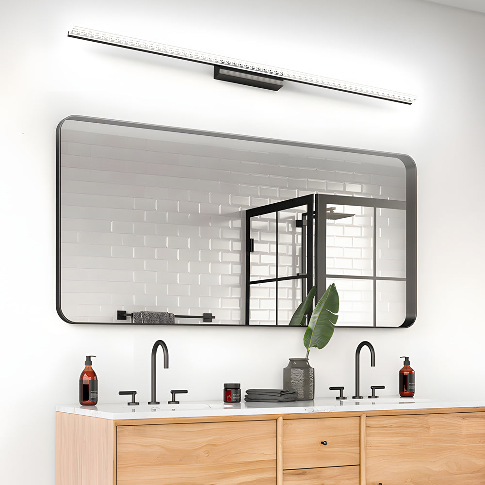 Modern Led Vanity Light Geometric Acrylic Shade 3 Step Dimming