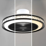 Nordic Minimalist Household Stepless Dimming Integrated Ceiling Fan Lamp