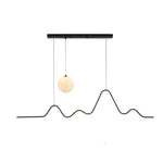 47 24 Modern Wavy Linear Moon Led Kitchen Island Pendant Light