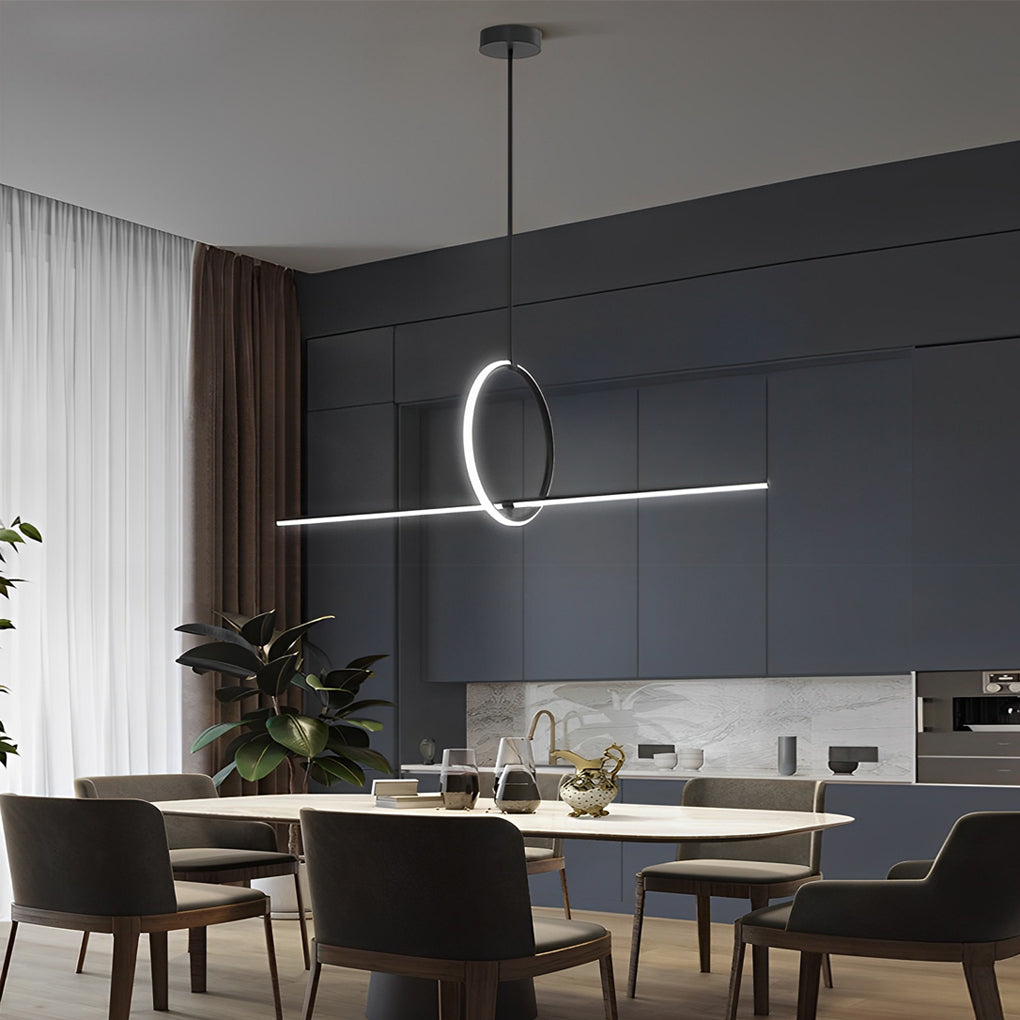 Long Strip Led Pendant Light Ha082334
