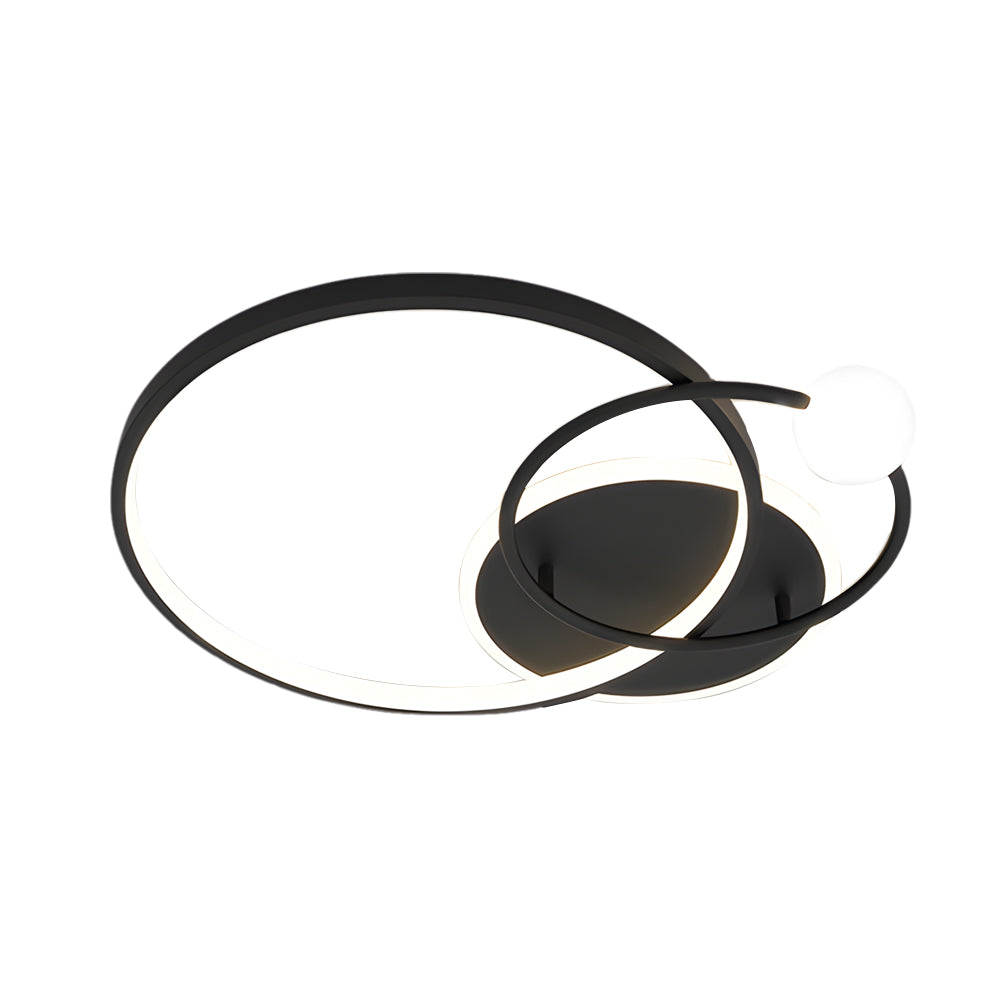 Multi Circle Led Flush Ceiling Light Gold Balck White 1