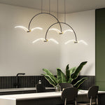 2 4 Light Modern Led Acrylic Seagull Linear Chandelier For Dining