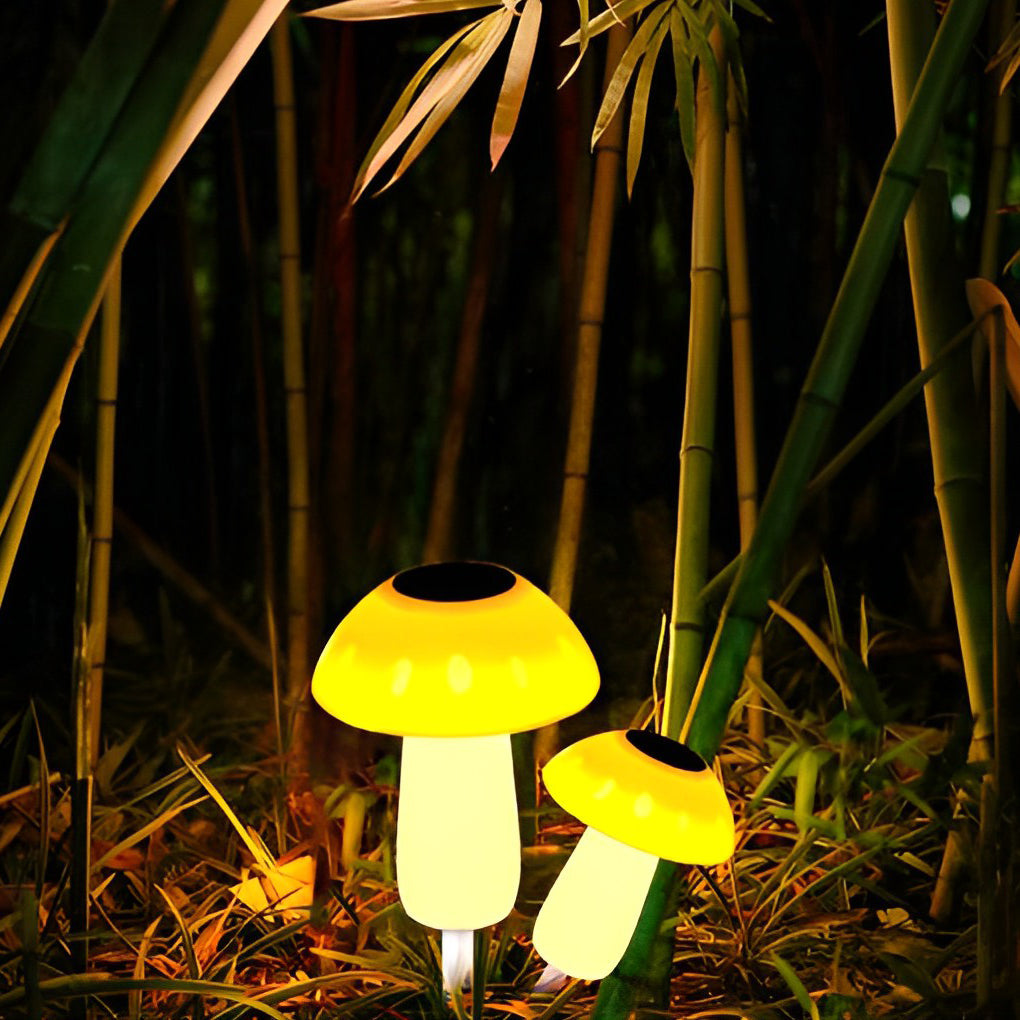 Mushroom Solar LED Lawn Light – Waterproof Garden & Pathway Illumination
