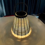 Portable Rattan Solar Outdoor Lantern Ha085493