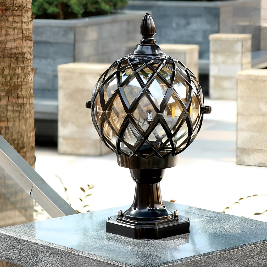 Round Ball Outdoor Fence Post Light Ha080211