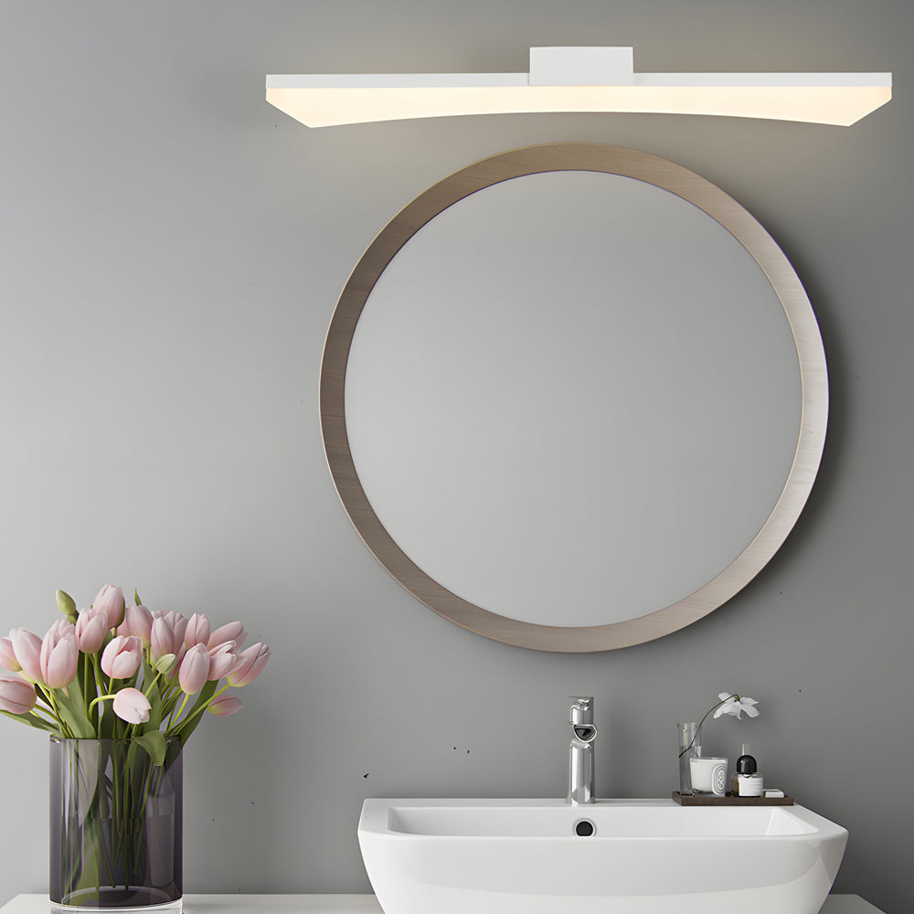 Modern Curved Linear Led Vanity Light For Bathroom