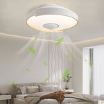 Modern 6 Speed Bladeless Ceiling Fan With Dimmable Led Light Round