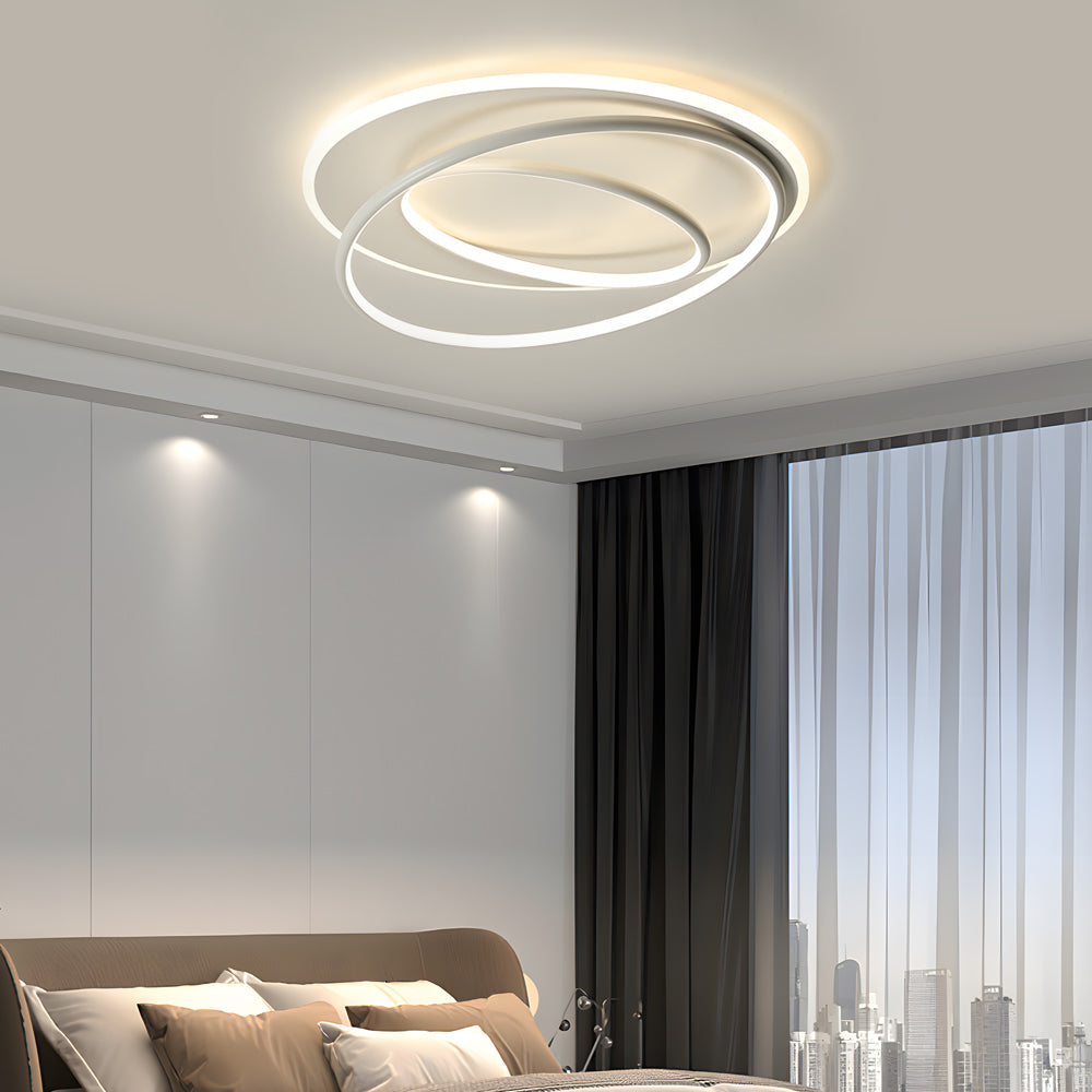 Round Ring Three Step Dimming Creative Nordic Led Ceiling Lights Fixture