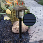 2Pcs Vintage Black Solar Lawn Lights Ha083002