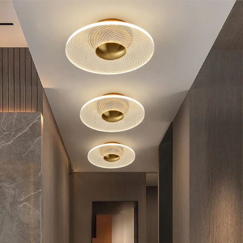 Modern Geometric Grain Ceiling Light