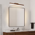 Walnut Led Wood Bathroom Vanity Light 31 Inch