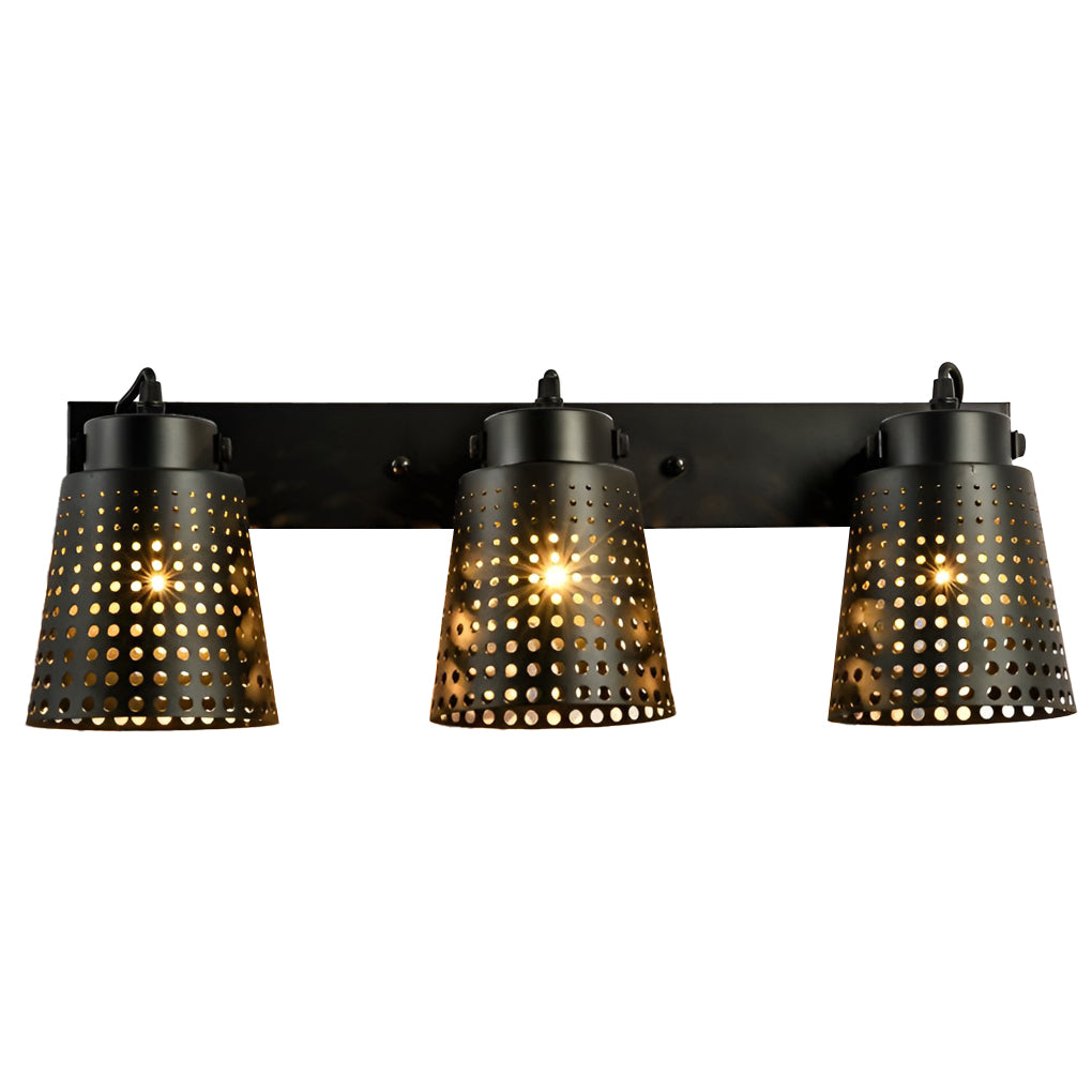 Retro Iron Hollow Adjustable Plug In Wall Sconce