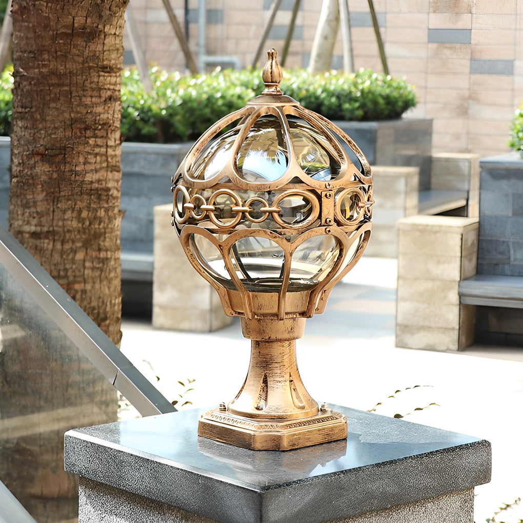 Round Ball Fence Post Lights Ha080221