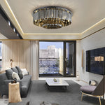 Smoky Gray Crystal Ceiling Lights Ha099039